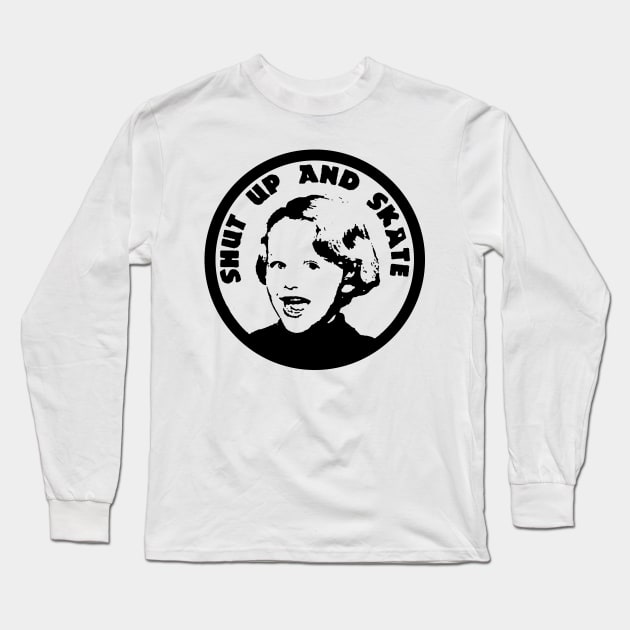 Shut up and skate riot grrrl skater shirt Long Sleeve T-Shirt by TeeFection